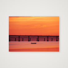 Load image into Gallery viewer, Skiff and the Tay Bridges at Sunset — 100×70cm, 39×28" Print only