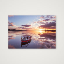 Load image into Gallery viewer, Tay Sunset Reflections and Boat — 100×70cm, 39×28" Print only

